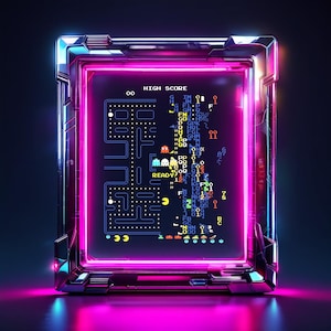 Pac-Man Glitch Cross Stitch Pattern – Broken Level 256 Bug, Retro Arcade Pixel Art PDF