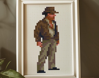 Patrón de punto de cruz de Indiana Jones: El destino de Atlantis – Diseño de juego de aventuras pixeladas de LucasArts (PDF)