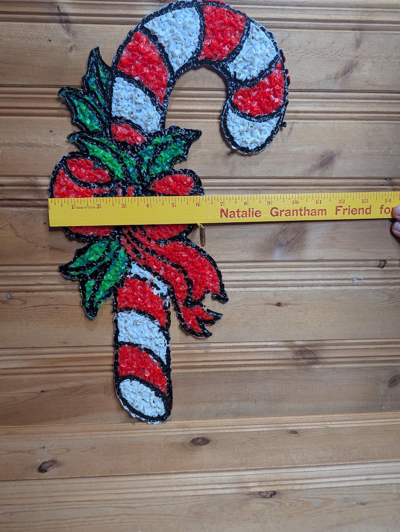 Candy Cane Ruler Vintage Plastic Popcorn Christmas Decoration Candy Cane - Etsy