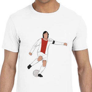 Cruyff Turn Minimalist T-Shirt | Johan Cruyff | AFC Ajax | Ajax Amsterdam | Legend | Netherlands | Soccer T-Shirt | Football | 100% Cotton