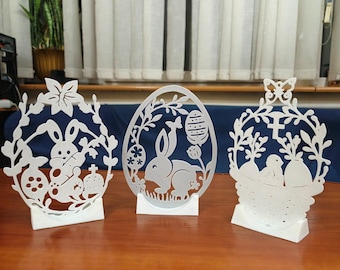 Ostern STL Bündel | 3D Print Tischdekoration Set | Frühling STL-Dateien