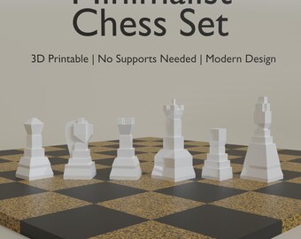 Minimalist Chess Set (.stl Dateien für den 3D-Druck)