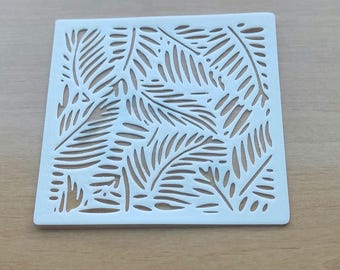 Schablone Blätter Design. Digitale STL-Datei für den 3D-Druck