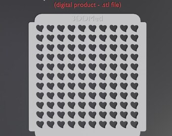 Streuschablone. Herz-Design (digitales Produkt .stl Datei)