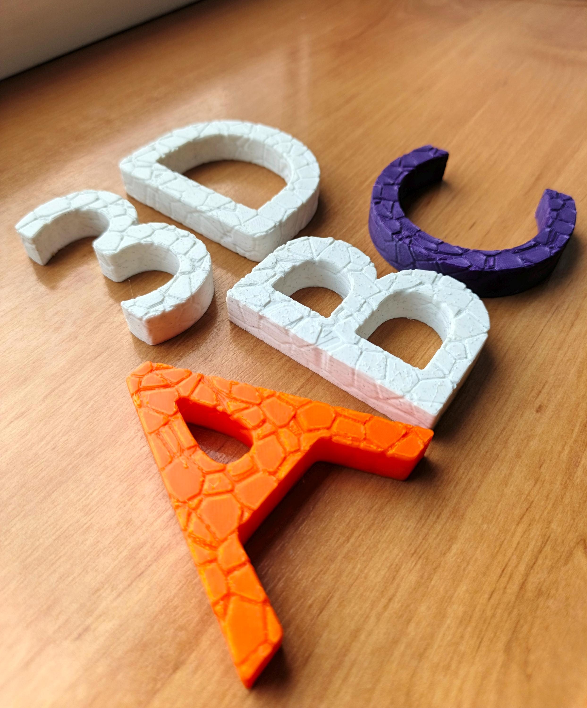 Stl Letters Stone Style Alphabet STL – 3D Printable Letters and Numbers - Etsy