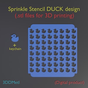 Streuschablone Ente Motiv. Digitale STL-Datei für den 3D-Druck, Cookie Maker Download