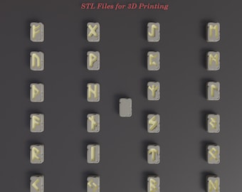 Ältere Futhark-Runen (24+1) STL Dateien für den 3D-Druck