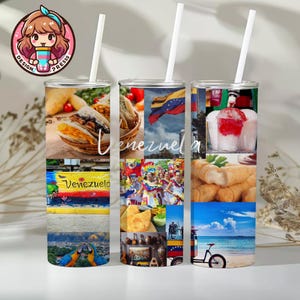 Venezuela tumbler wrap PNG/ sublimation design / digital art download/ 20oz skinny tumbler/ Venezuela PNG