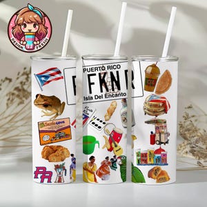 Puerto Rico  PNG/ boricua/ puertorriqueño/ borikén/ puertorrican culture/sublimation design / digital art download/ 20oz skinny tumbler