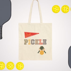 Chic Pickleball Tote Bag Team or Coach Gift | Dink Responsibly Pickleball Gift Bag for the Sporty Racket Lover By Chic Canvas Totes