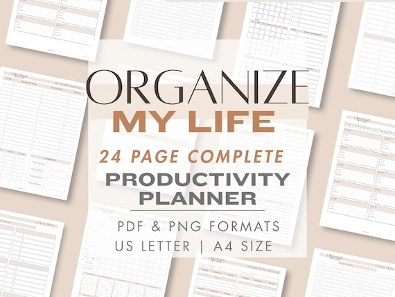 Planner Printable PNG to Organize My Life ADHD Routine Sheet, PDF