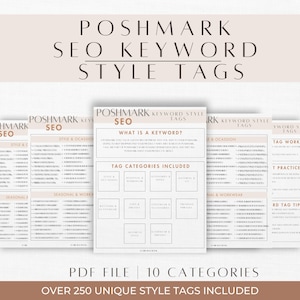 Poshmark Keywords List | Seller Tool and Keyword Planner for Reseller SEO | Poshmark Keyword SEO Guide for Reselling and Listings