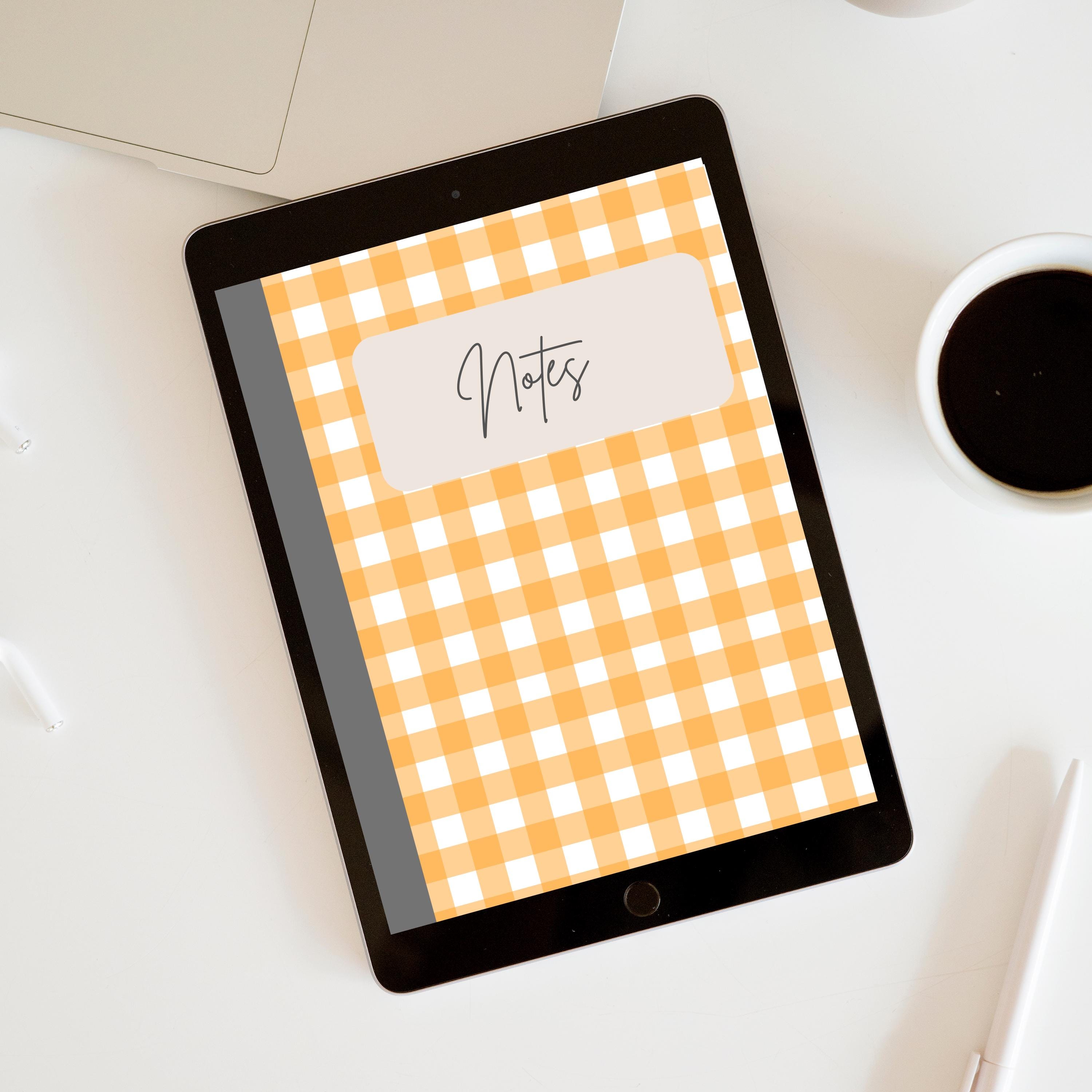 Goodnotes Gingham & Notability Templates Digital Notecovers for Digital ...