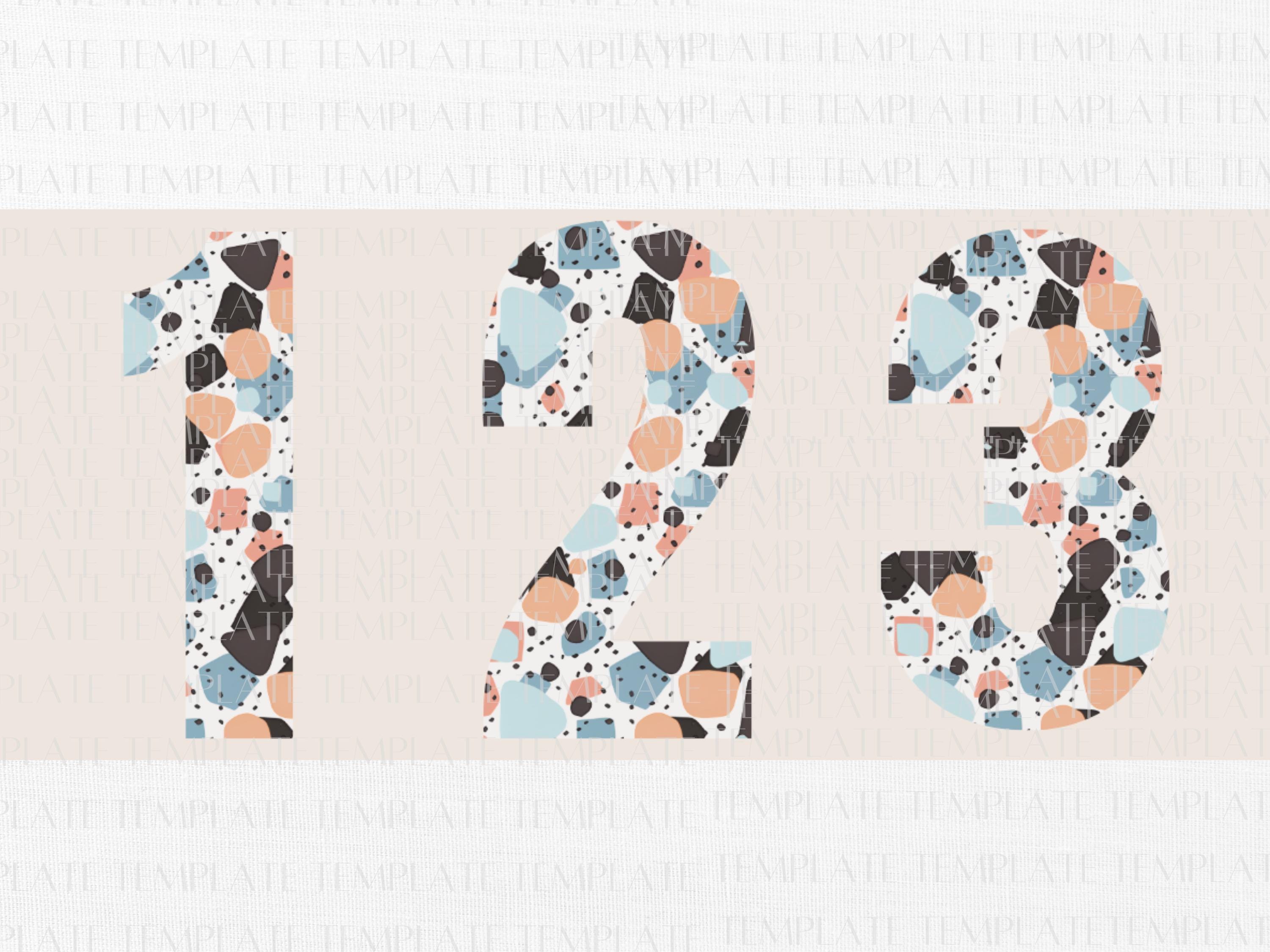 Speckled Shapes & Numbers PNG Clipart – Modern Classroom Decor ...