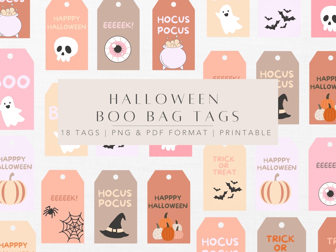 Rustic Boo Tags Printable DIY Boo Basket Tags PNG, PDF for Halloween - Etsy