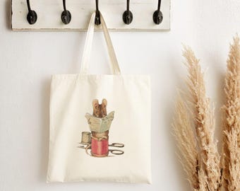 Beatrix Potter Bag Story Book merch The Tailor Mouse Canvas Tote