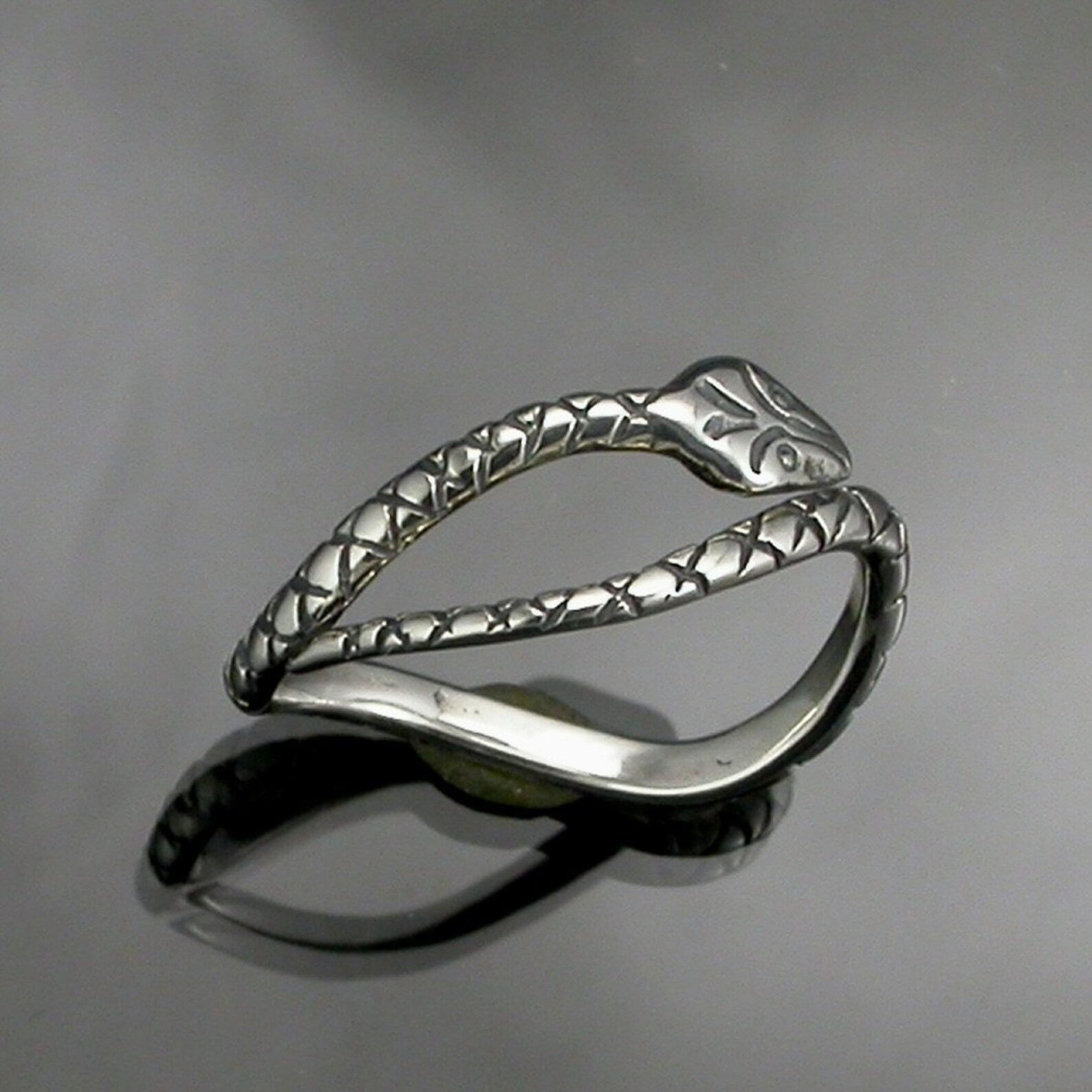 Sterling Silver Snake Ring Etsy
