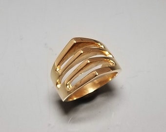 14k Gold Slot Ring