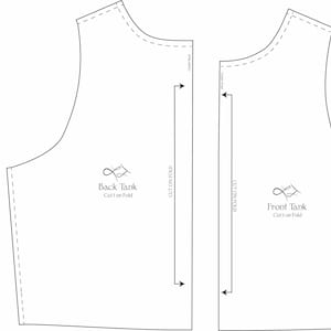 Printable Basic Cropped Tank Top Sewing Pattern - Small-Large - Beginner