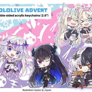 Hololive Advento | Chaveiros de acrílico (6,35 cm)