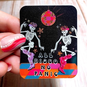 Sarcastic Anxiety Holographic Sticker | Waterproof Funny Mental Health Disco Decal | Laptop, Kindle, IPad, Water Bottle Sticker