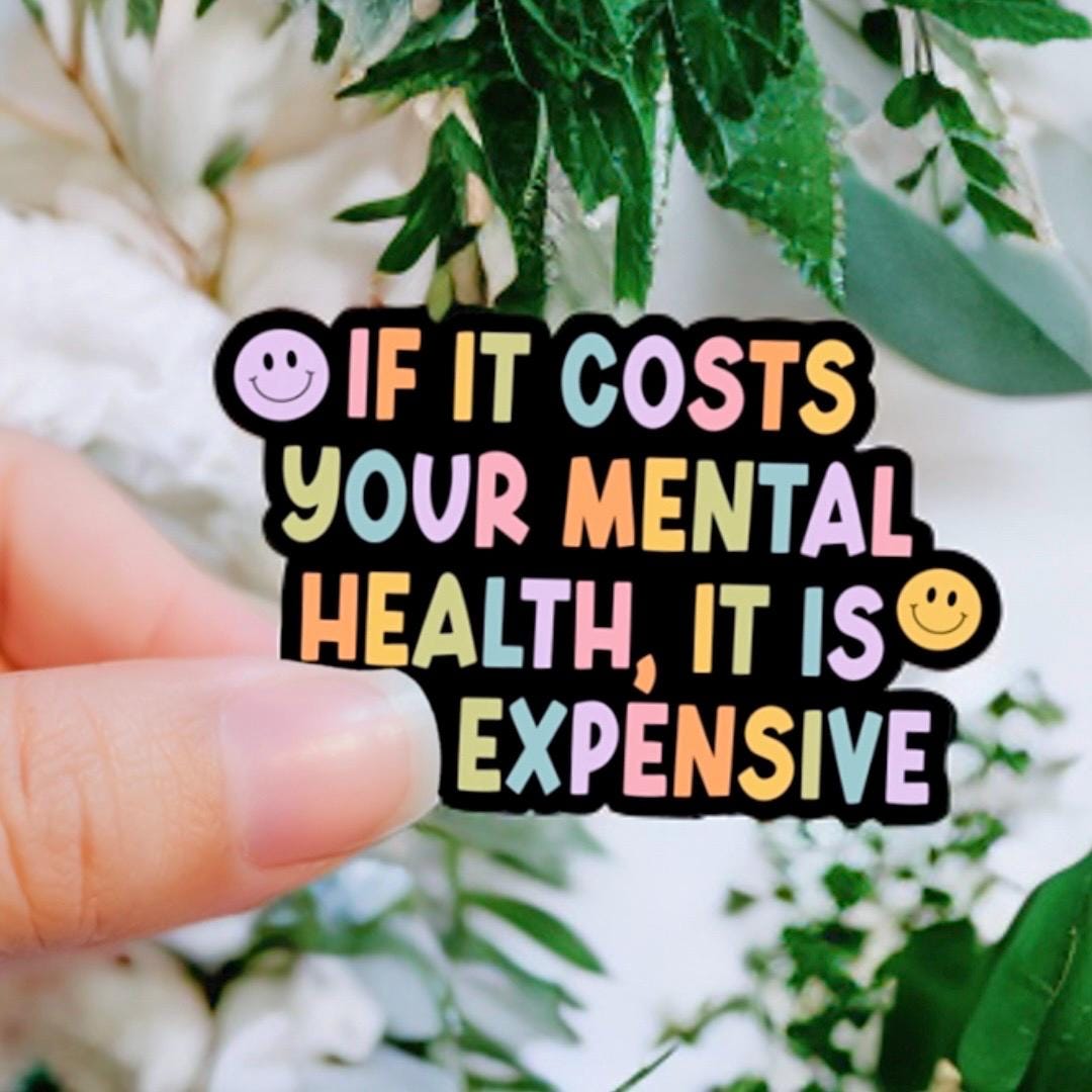 Mental Health Matters Waterproof Sticker | Inspirational Self-care ...