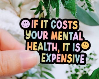 Mental Health Matters Waterproof Sticker | Inspirational Self-Care Vinyl Decal | Motivational Reminder |  Therapy & Wellness Sticker