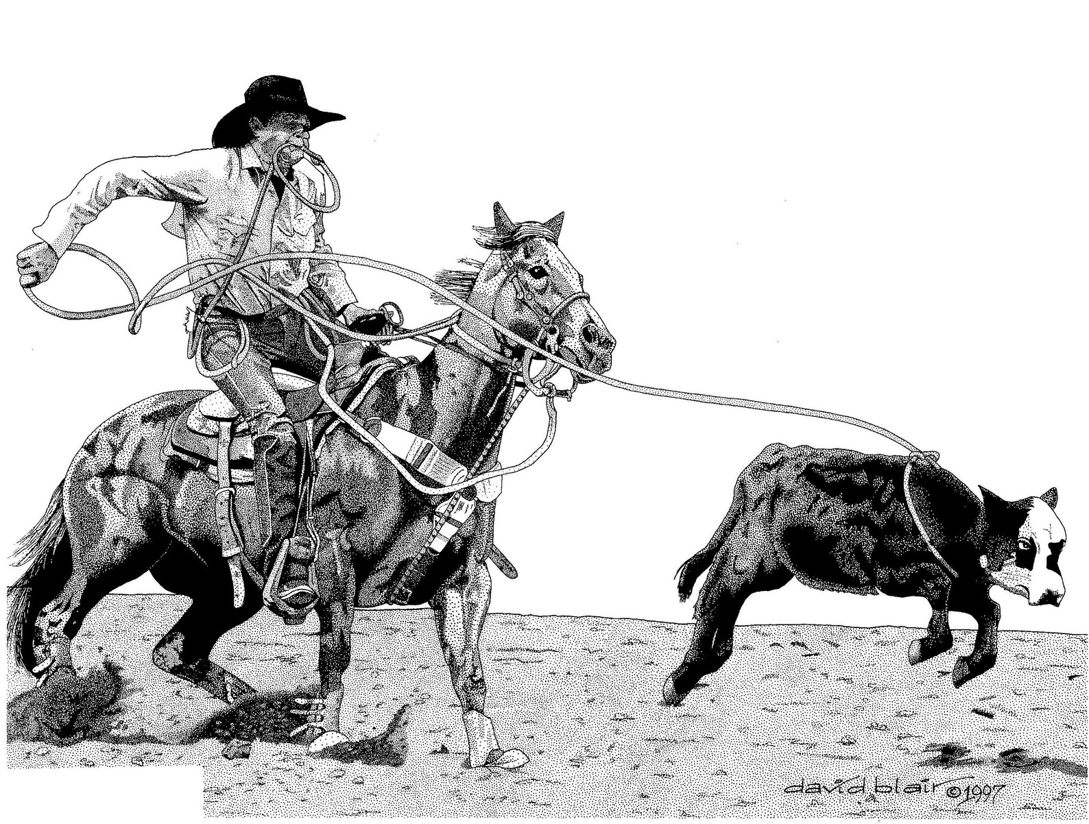 Calf Roper 1 Limited Edtion Print Clay Tom Cooper - Etsy