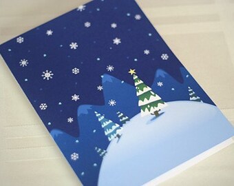 8 Fold-over Cards and Envelopes - Christmas Tree Custom Holiday Card Set