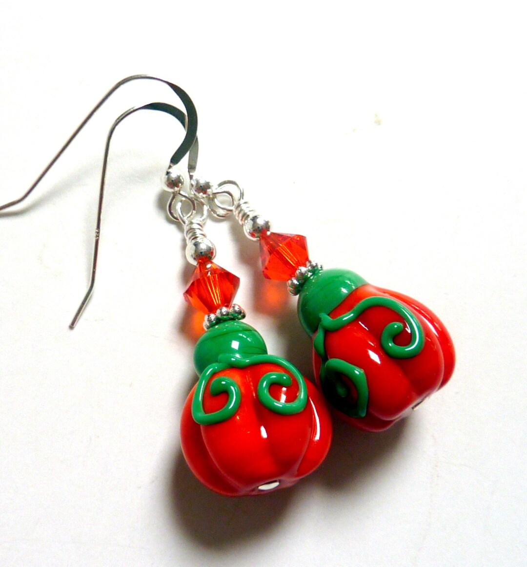 Pendientes De Halloween Con Calabaza Y Pedrería - Aleación Hipoalergénica - Colgantes 3D Brillantes - Para Mujeres Y Niñas