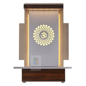 LED Wooden Temple: Wall Hanging or Tabletop Pooja Mandir