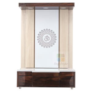 LED Wooden Temple: Wall Hanging or Tabletop Pooja Mandir