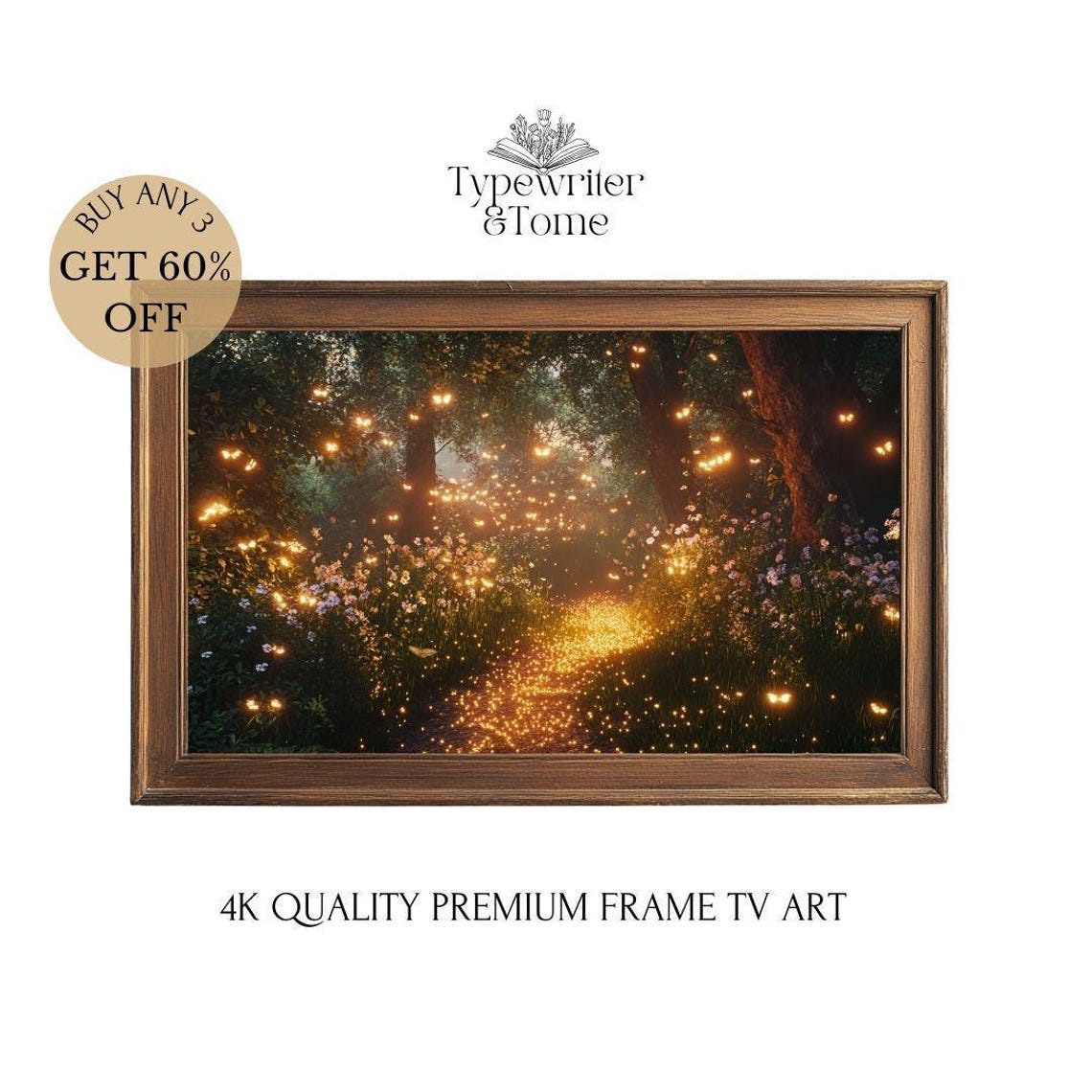 Glowing Spring Forest Path Frame TV Art Instant Digital Download ...