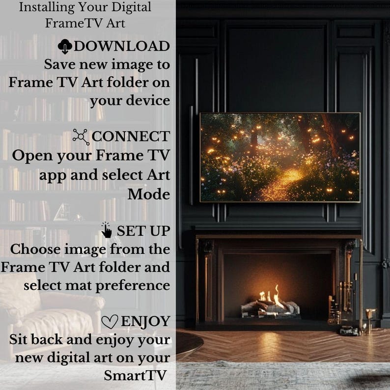 Glowing Spring Forest Path Frame TV Art Instant Digital Download ...