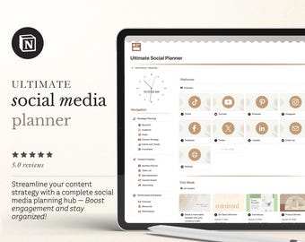 Plantilla de planificador de redes sociales de Notion: Calendario de contenido