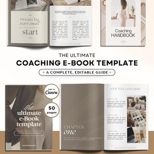 Canva Coaching E-Book Template: Customizable Beige Design