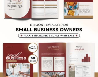 Canva E-Book Template: Small Business Design, 50 Pages