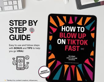 How to Grow on Tik Tok Fast – Step-by-Step Viral Strategy Guide (Digital PDF Download)