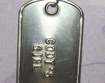 Mini Military Dog Tag Earrings Custom Made Personalized Just For You