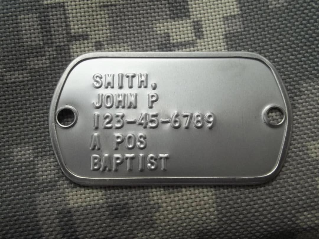 Embossed dog tags hot sale
