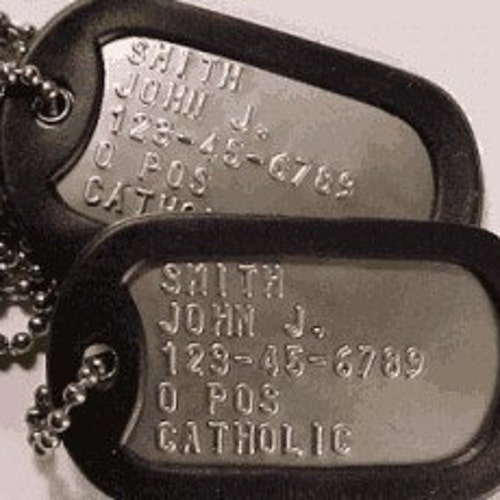 Notched Dog Tags Genuine Military Issue Stainless Steel - Etsy