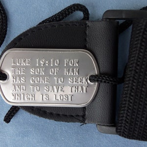 Real 2 Hole Military Dog Tag Made Just 4 Your Guitar Srap FREE SHIPPING