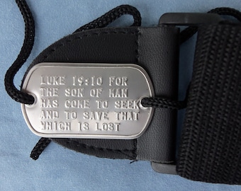 Real 2 Hole Military Dog Tag Made Just 4 Your Guitar Srap FREE SHIPPING