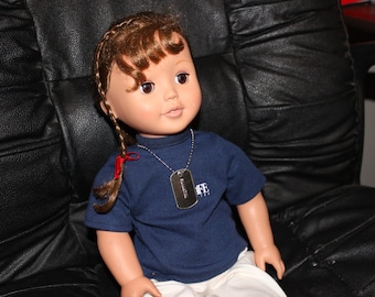 Mommy & Me Dog tags for American Girl 18" doll and Child Custom Made for you
