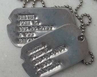 Dog Tags Genuine Military Black Special Forces Debossed Tags - Etsy