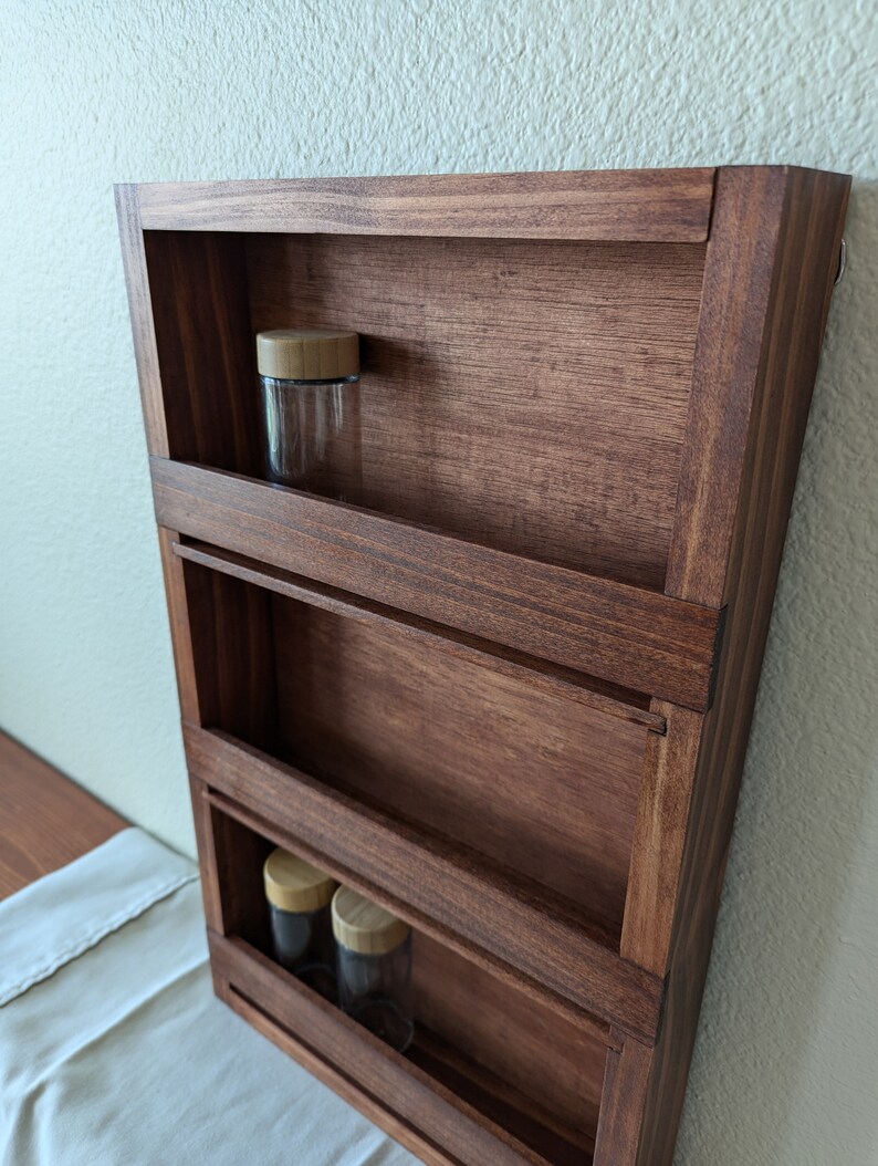 Custom Spice Rack, Handmade, Solid Wood, Kitchen Storage Shelf - Etsy
