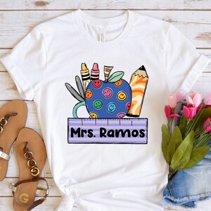 Teacher Name Shirts, Personalized Teacher Gift, Custom Teacher Shirt, School Shirt,  Funny Teacher Shirt, School Name Shirt, Teacher Shirt