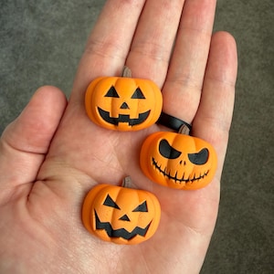 Halloween Magnets, Jack O Lanterns, Variety Pack, Fridge and Locker Decor, Set of 3