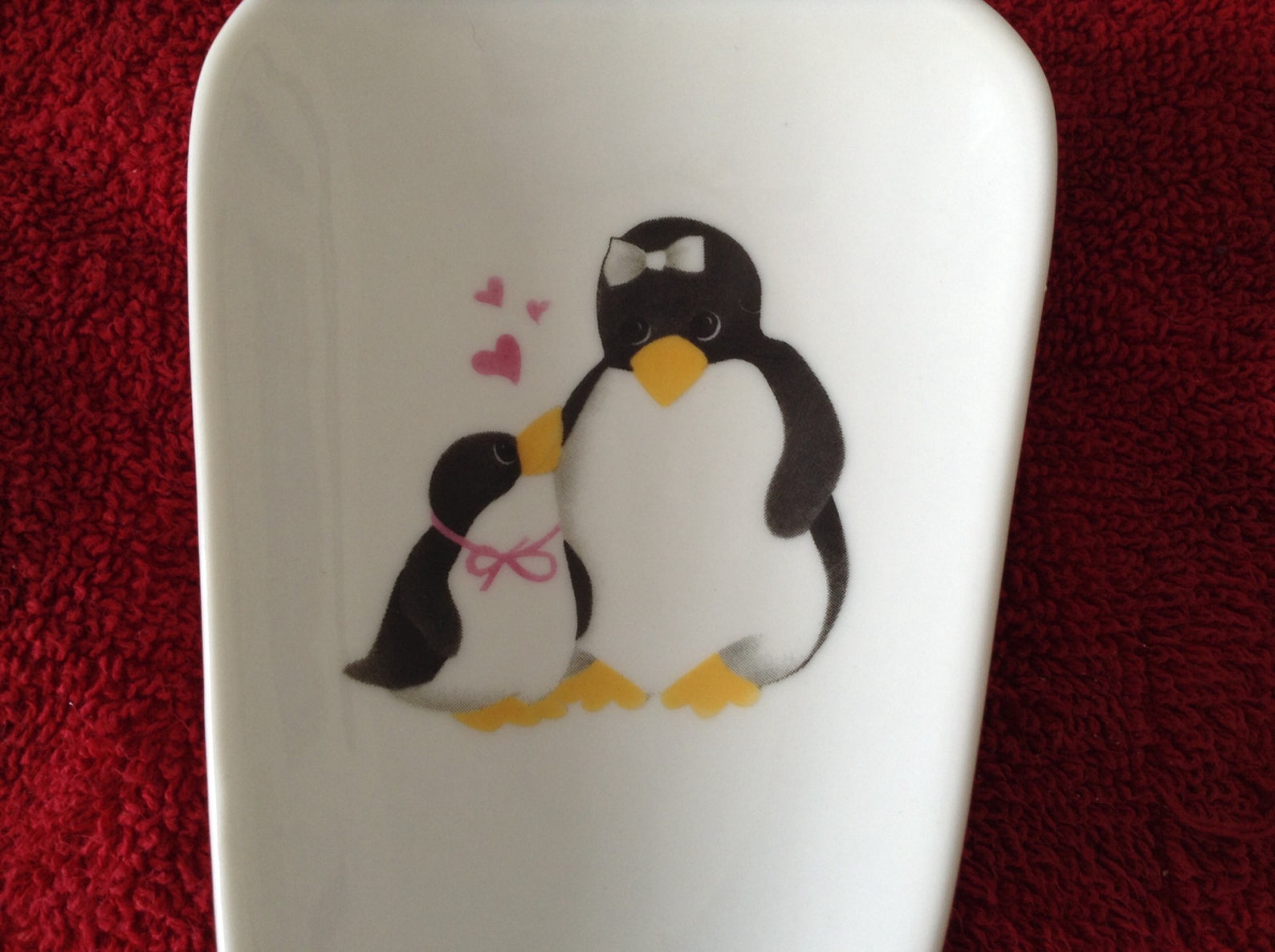 Ceramic Spoon Rest With Penguin Mama and Baby 5