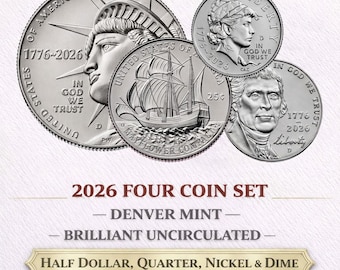 2026 SemiQ Half Dollar, Quarter, Dime & Nickel ~ Denver ~ Four Coin Set!